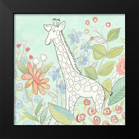 Nicks Animal Garden III Black Modern Wood Framed Art Print by Meagher, Megan