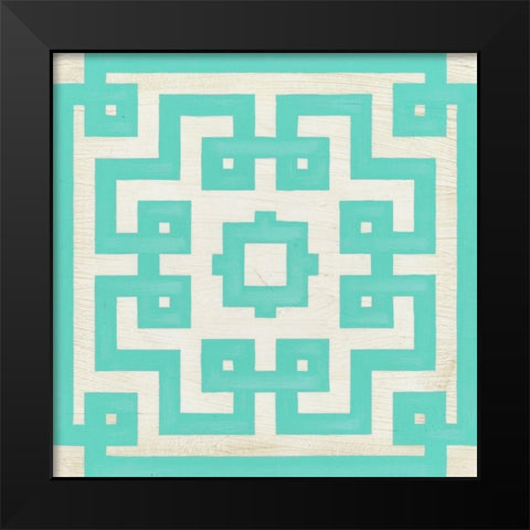 Maze Motif IV Black Modern Wood Framed Art Print by Vess, June Erica