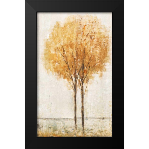 Falling Leaves I Black Modern Wood Framed Art Print by OToole, Tim
