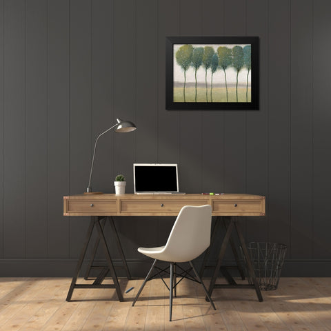 Row of Trees I Black Modern Wood Framed Art Print by OToole, Tim