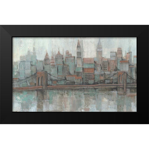 City Center II Black Modern Wood Framed Art Print by OToole, Tim