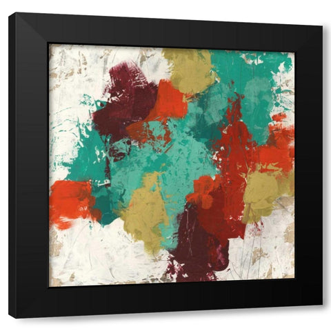 Kaleidoscope Signals II Black Modern Wood Framed Art Print by Vess, June Erica