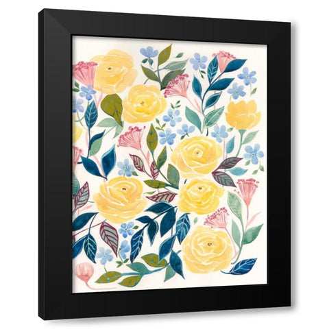Unbound Blossoms II Black Modern Wood Framed Art Print by Popp, Grace