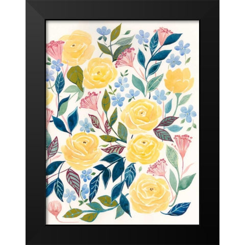 Unbound Blossoms II Black Modern Wood Framed Art Print by Popp, Grace