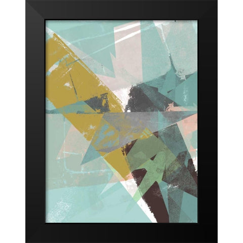 Color Patches II Black Modern Wood Framed Art Print by Goldberger, Jennifer