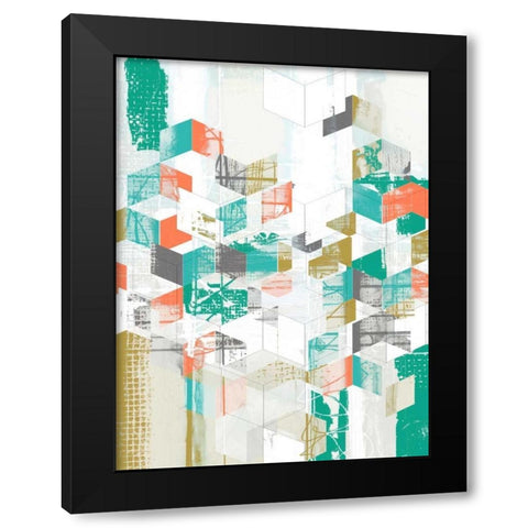 Box Grid I Black Modern Wood Framed Art Print by Goldberger, Jennifer