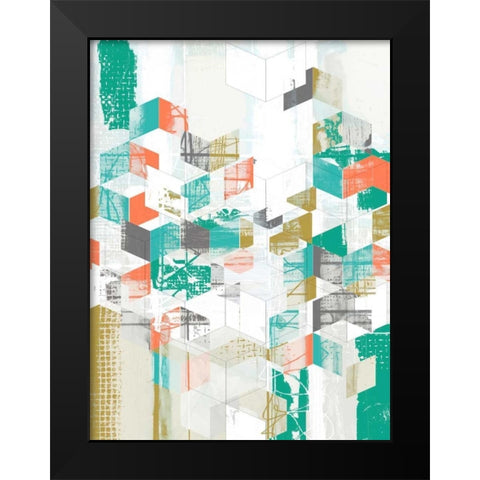 Box Grid I Black Modern Wood Framed Art Print by Goldberger, Jennifer