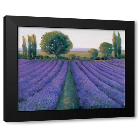 Lavender Field II Black Modern Wood Framed Art Print with Double Matting by OToole, Tim