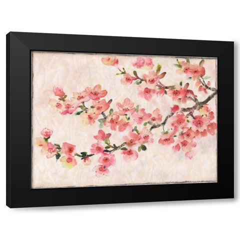 Cherry Blossom Composition I Black Modern Wood Framed Art Print by OToole, Tim