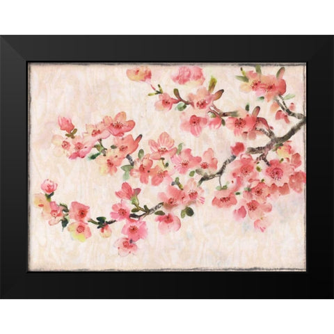 Cherry Blossom Composition I Black Modern Wood Framed Art Print by OToole, Tim