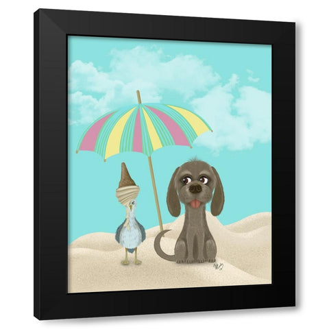 Bebe-Cream of the Crop Black Modern Wood Framed Art Print with Double Matting by Fab Funky