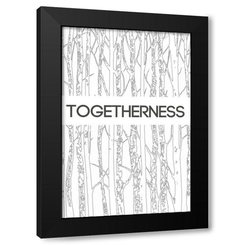 Simply Family Collection D Black Modern Wood Framed Art Print with Double Matting by Popp, Grace