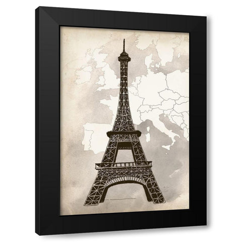 Travel Collection D Black Modern Wood Framed Art Print with Double Matting by Popp, Grace