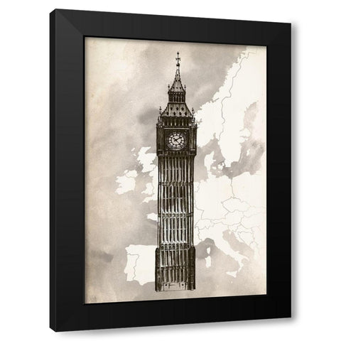 Travel Collection F Black Modern Wood Framed Art Print with Double Matting by Popp, Grace