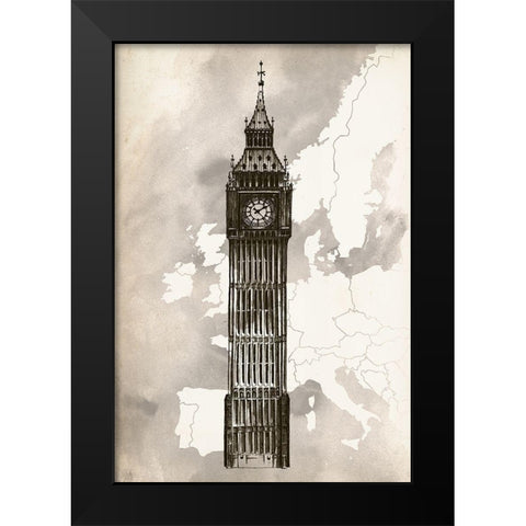Travel Collection F Black Modern Wood Framed Art Print by Popp, Grace