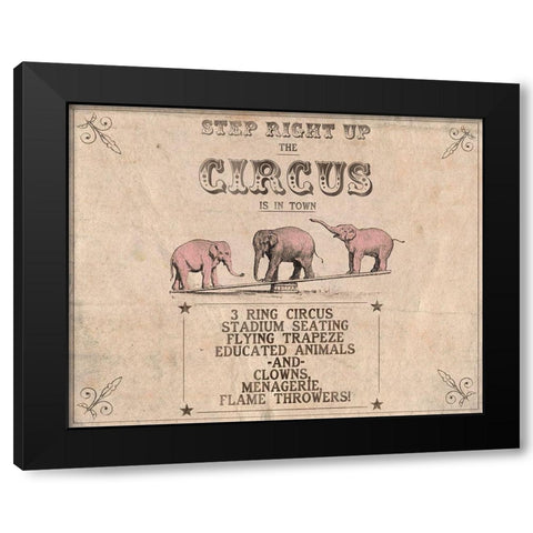 Vintage Circus Collection A Black Modern Wood Framed Art Print by Popp, Grace