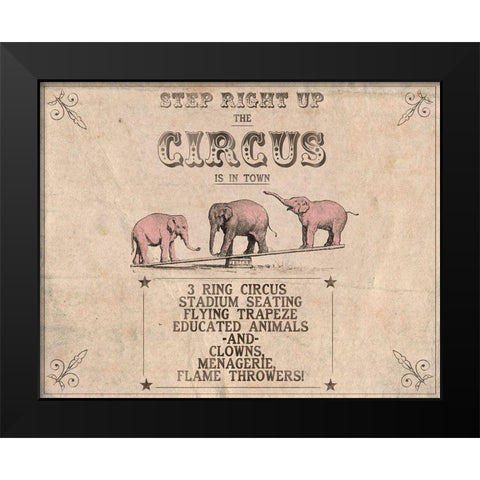 Vintage Circus Collection A Black Modern Wood Framed Art Print by Popp, Grace