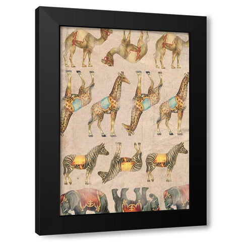 Vintage Circus Collection E Black Modern Wood Framed Art Print by Popp, Grace