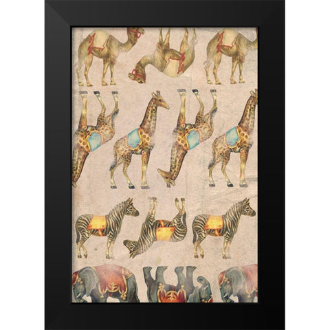Vintage Circus Collection E Black Modern Wood Framed Art Print by Popp, Grace