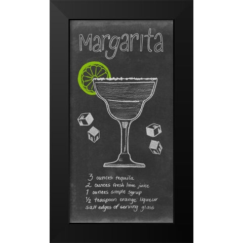 Chalkboard Cocktails Collection B Black Modern Wood Framed Art Print by Popp, Grace
