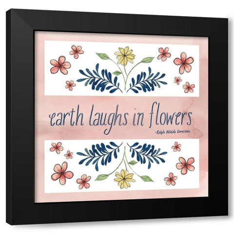 Summertime Typography collection E Black Modern Wood Framed Art Print by Popp, Grace