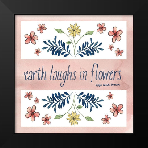 Summertime Typography collection E Black Modern Wood Framed Art Print by Popp, Grace