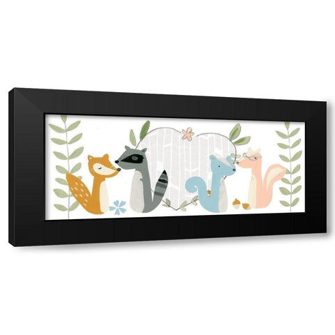 Quirky Forest Collection H Black Modern Wood Framed Art Print by Vess, June Erica