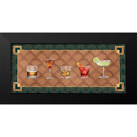 Bar Gatsby Collection D Black Modern Wood Framed Art Print by Popp, Grace