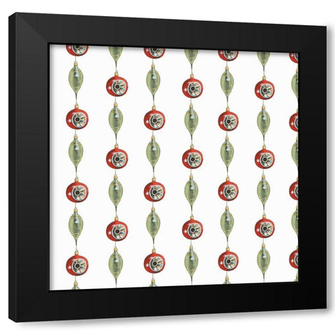 Vintage Christmas Collection G Black Modern Wood Framed Art Print by Popp, Grace