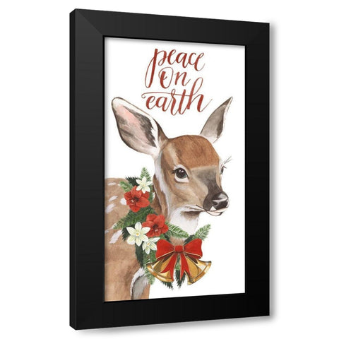 Yuletide Darlings Collection B Black Modern Wood Framed Art Print with Double Matting by Popp, Grace