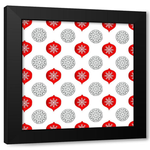 Snow Day Collection H Black Modern Wood Framed Art Print by Borges, Victoria