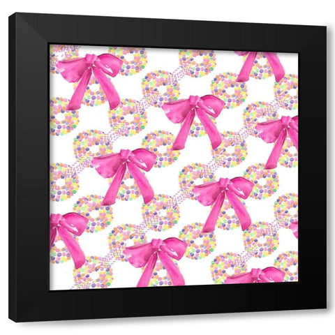 Candy Christmas Collection F Black Modern Wood Framed Art Print with Double Matting by Parker, Jennifer Paxton