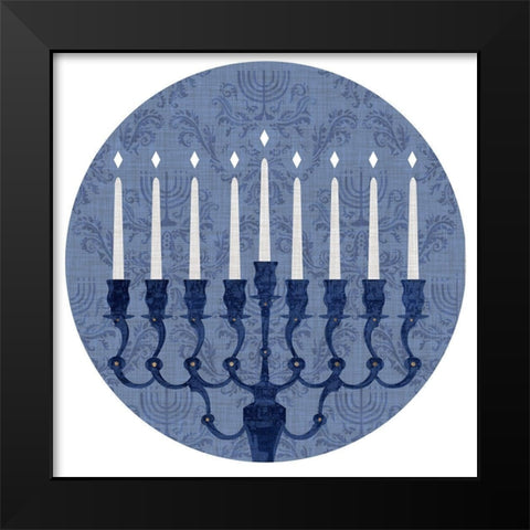 Sophisticated Hanukkah Collection C Black Modern Wood Framed Art Print by Borges, Victoria