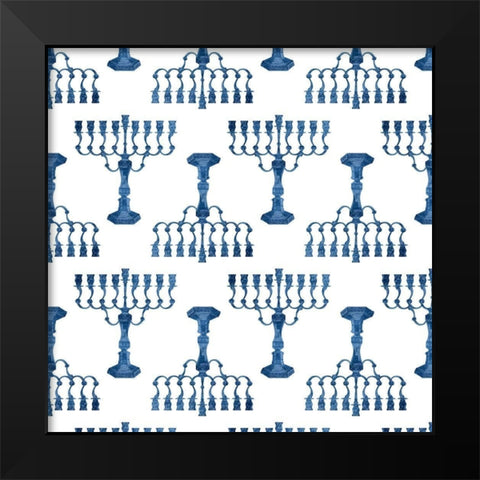Sophisticated Hanukkah Collection F Black Modern Wood Framed Art Print by Borges, Victoria