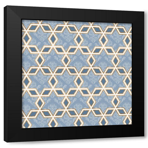 Sophisticated Hanukkah Collection H Black Modern Wood Framed Art Print with Double Matting by Borges, Victoria