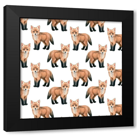 Woodland Babes Collection I Black Modern Wood Framed Art Print with Double Matting by Popp, Grace