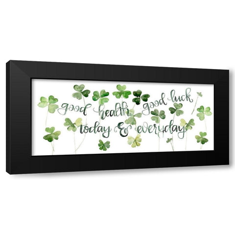Clover Sayings Collection D Black Modern Wood Framed Art Print by Parker, Jennifer Paxton