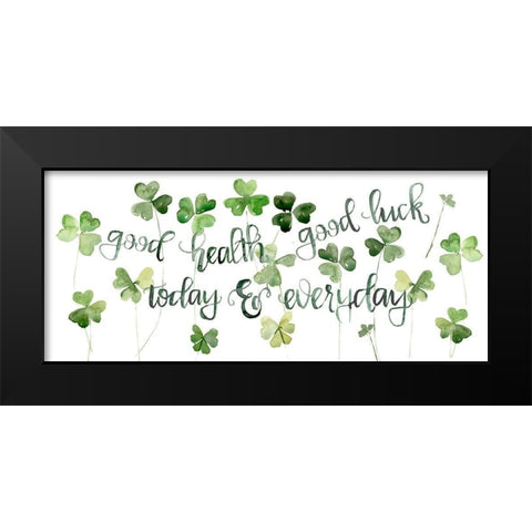 Clover Sayings Collection D Black Modern Wood Framed Art Print by Parker, Jennifer Paxton