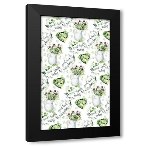 Clover Sayings Collection E Black Modern Wood Framed Art Print with Double Matting by Parker, Jennifer Paxton