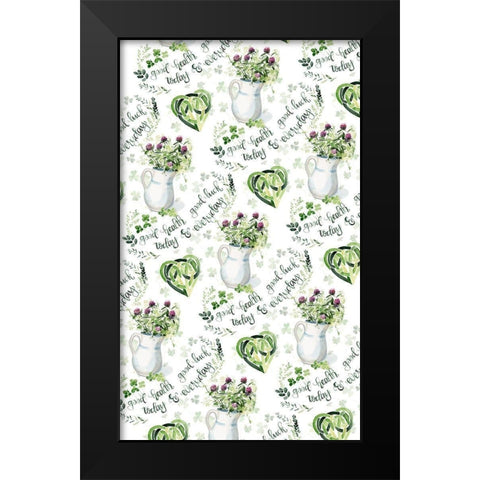 Clover Sayings Collection E Black Modern Wood Framed Art Print by Parker, Jennifer Paxton