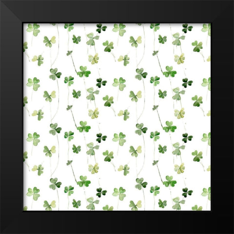 Clover Sayings Collection H Black Modern Wood Framed Art Print by Parker, Jennifer Paxton