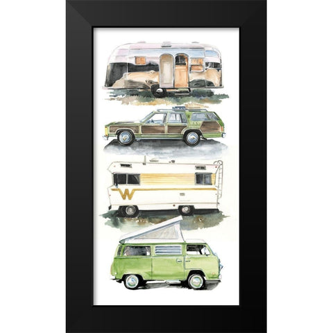 Summer Vacation Collection B Black Modern Wood Framed Art Print by Parker, Jennifer Paxton