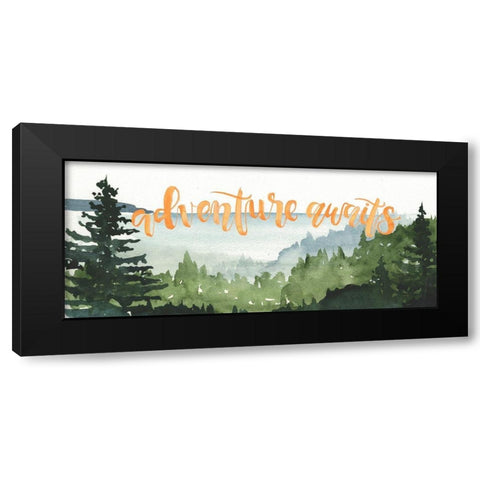 Summer Vacation Collection D Black Modern Wood Framed Art Print with Double Matting by Parker, Jennifer Paxton