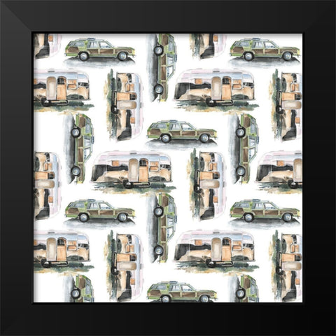 Summer Vacation Collection F Black Modern Wood Framed Art Print by Parker, Jennifer Paxton