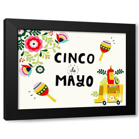 Cinco de Mayo Collection A Black Modern Wood Framed Art Print with Double Matting by Borges, Victoria