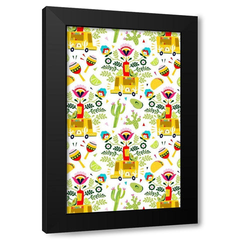 Cinco de Mayo Collection E Black Modern Wood Framed Art Print with Double Matting by Borges, Victoria