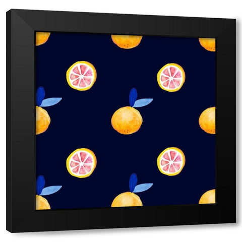 Fresh Fruit Collection H Black Modern Wood Framed Art Print by Borges, Victoria