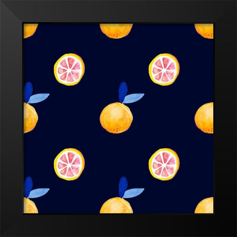 Fresh Fruit Collection H Black Modern Wood Framed Art Print by Borges, Victoria