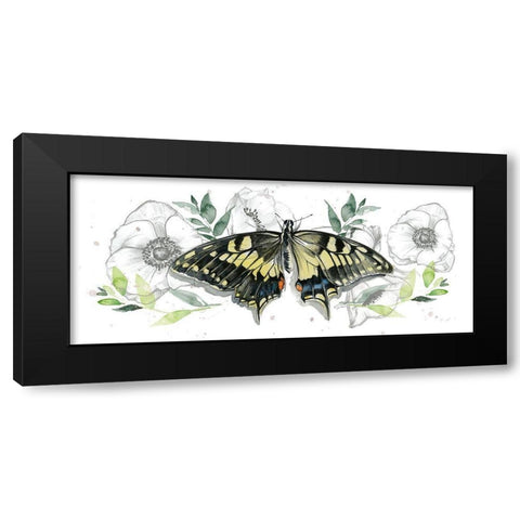 Watercolor Butterfly Collection D Black Modern Wood Framed Art Print by Parker, Jennifer Paxton