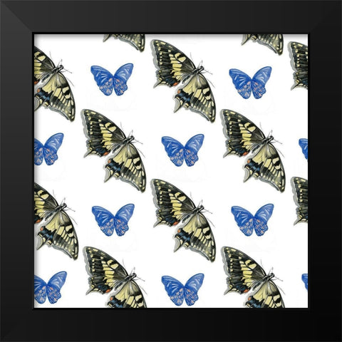 Watercolor Butterfly Collection F Black Modern Wood Framed Art Print by Parker, Jennifer Paxton